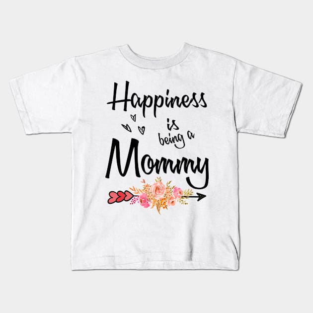 mommy happiness is being a mommy Kids T-Shirt by Bagshaw Gravity